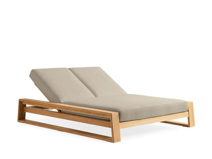 Canyon Outdoor Teak Double Chaise