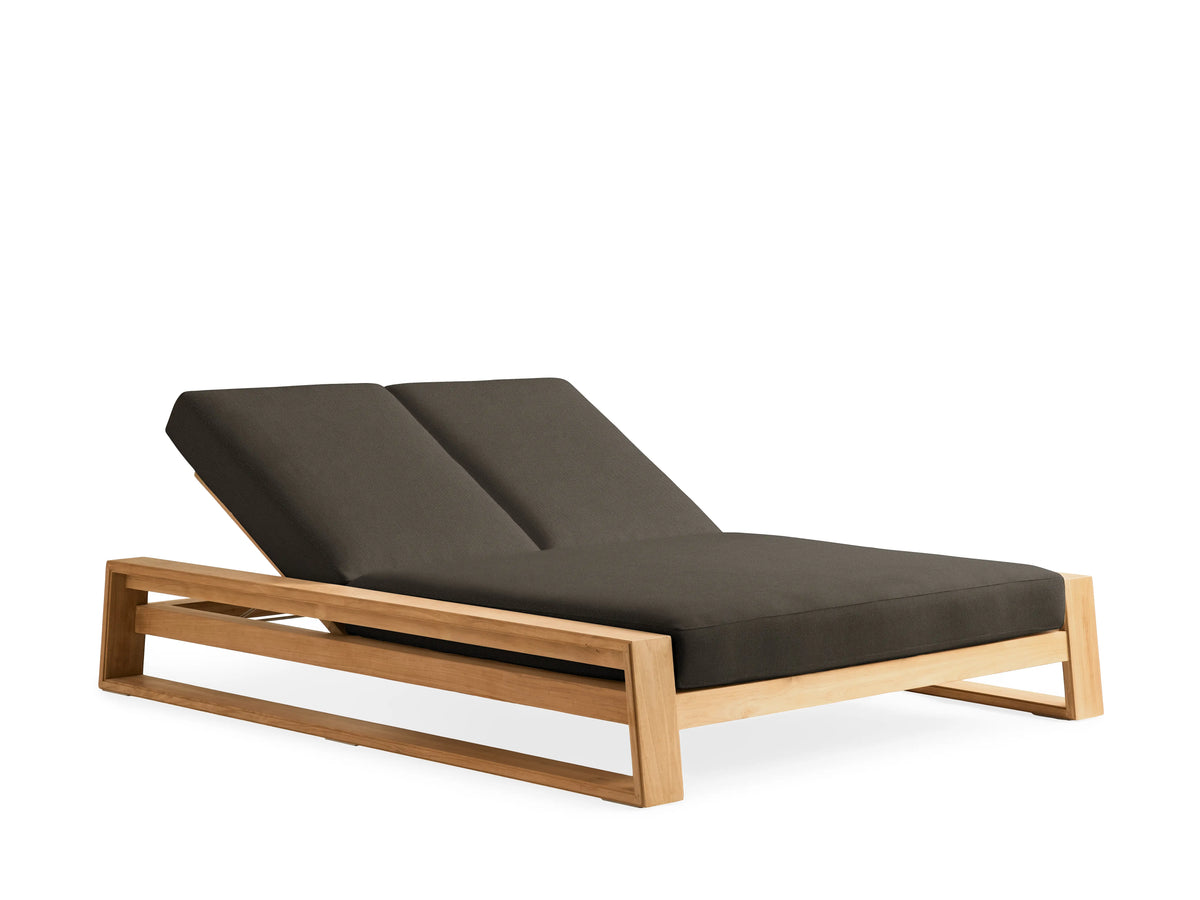 Canyon Outdoor Teak Double Chaise