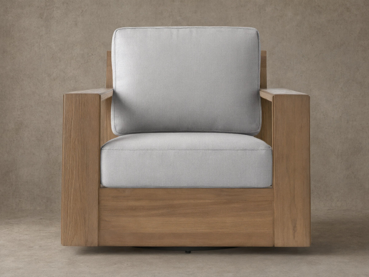 Canyon Outdoor Teak Swivel Chair