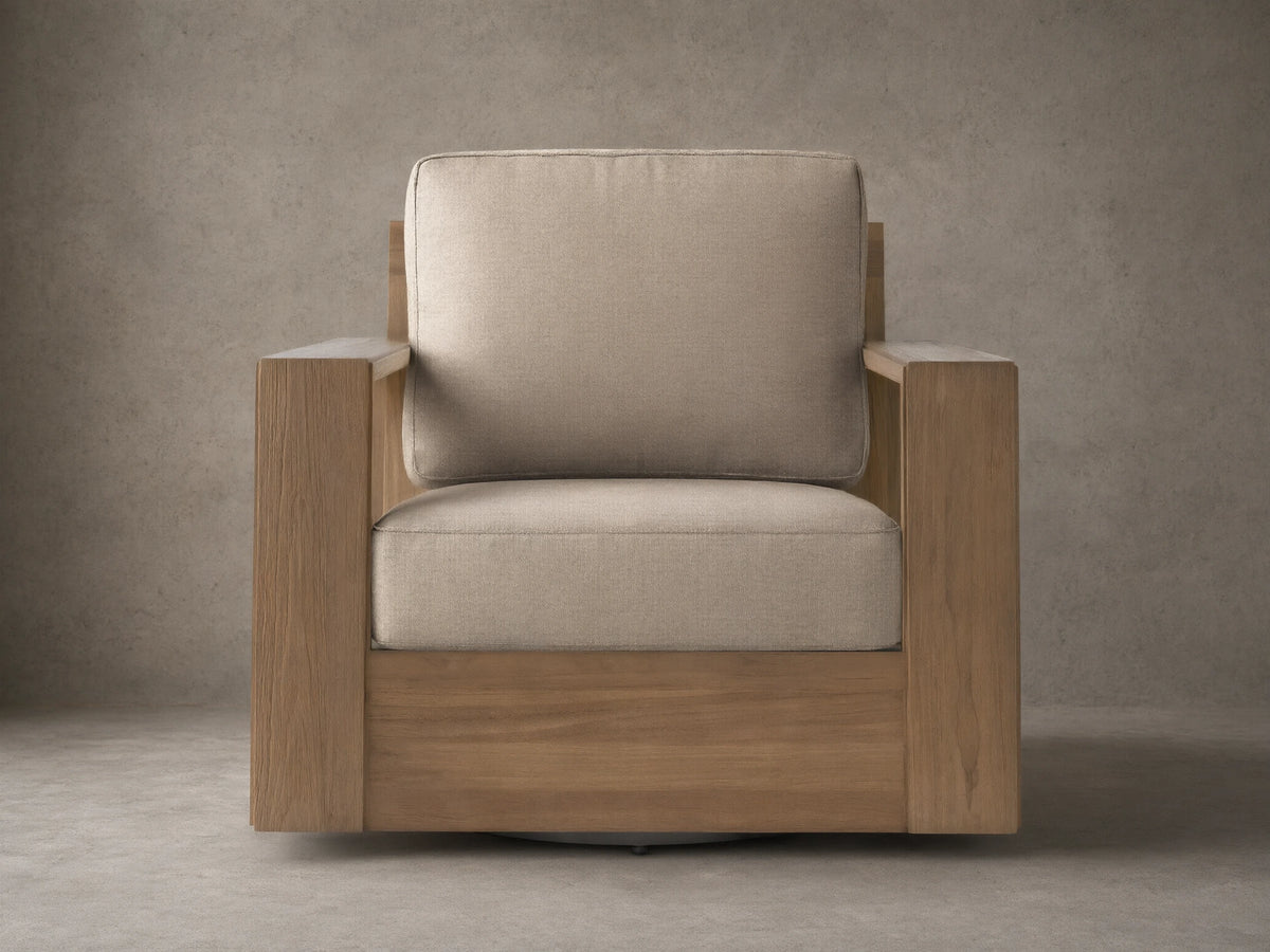 Canyon Outdoor Teak Swivel Chair