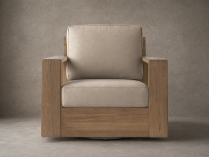 Canyon Outdoor Teak Swivel Chair