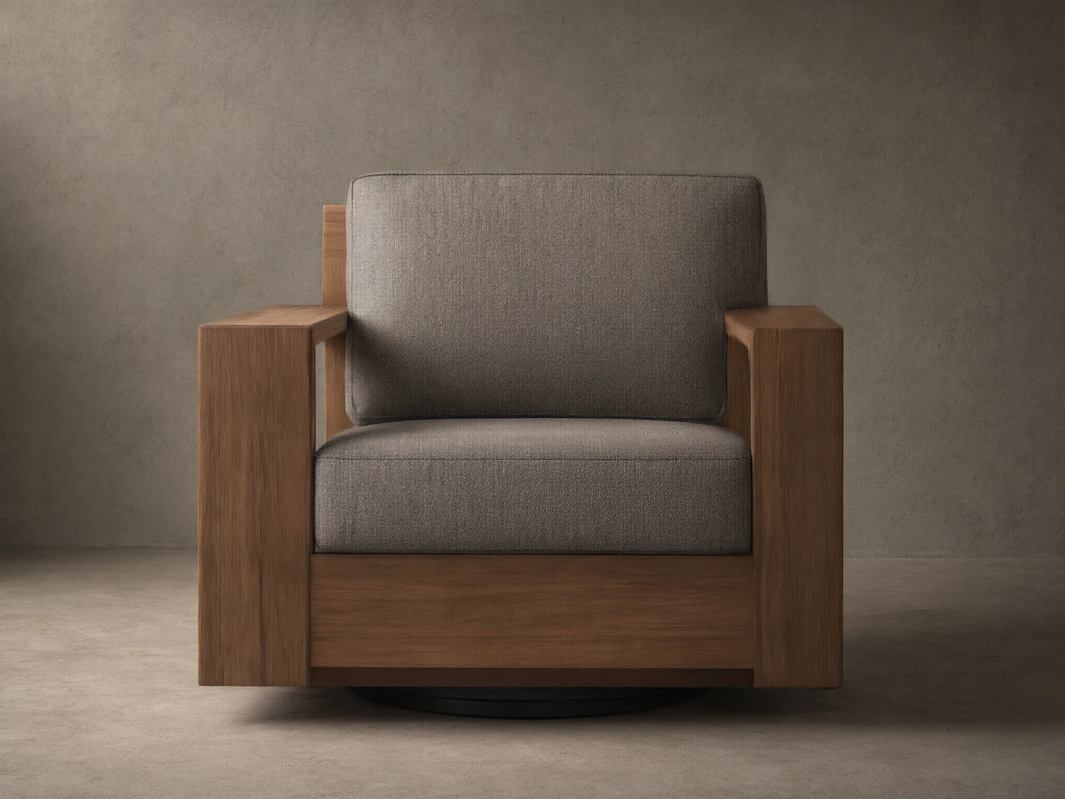 Canyon Outdoor Teak Swivel Chair