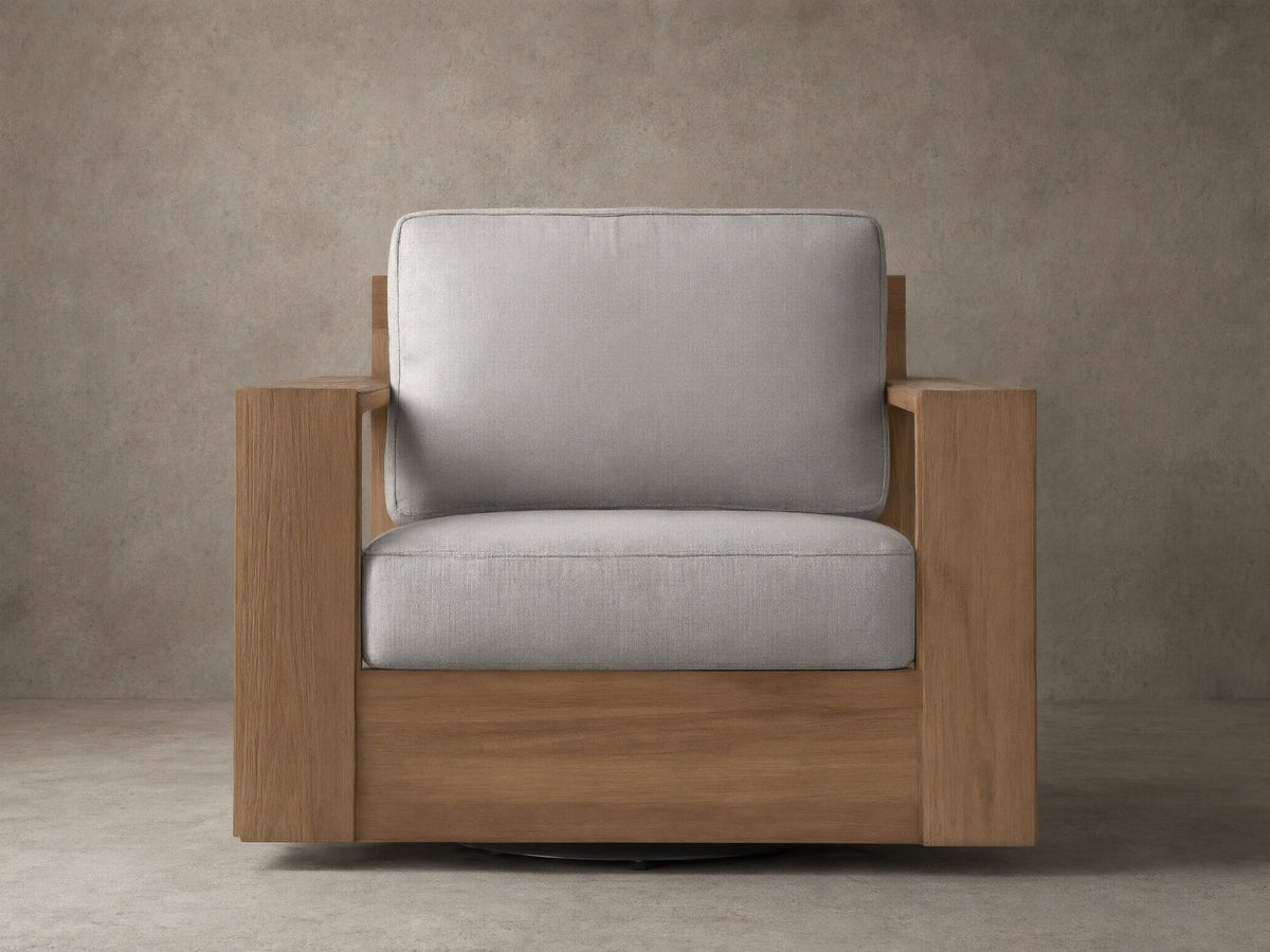 Canyon Outdoor Teak Swivel Chair