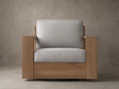 Canyon Outdoor Teak Swivel Chair