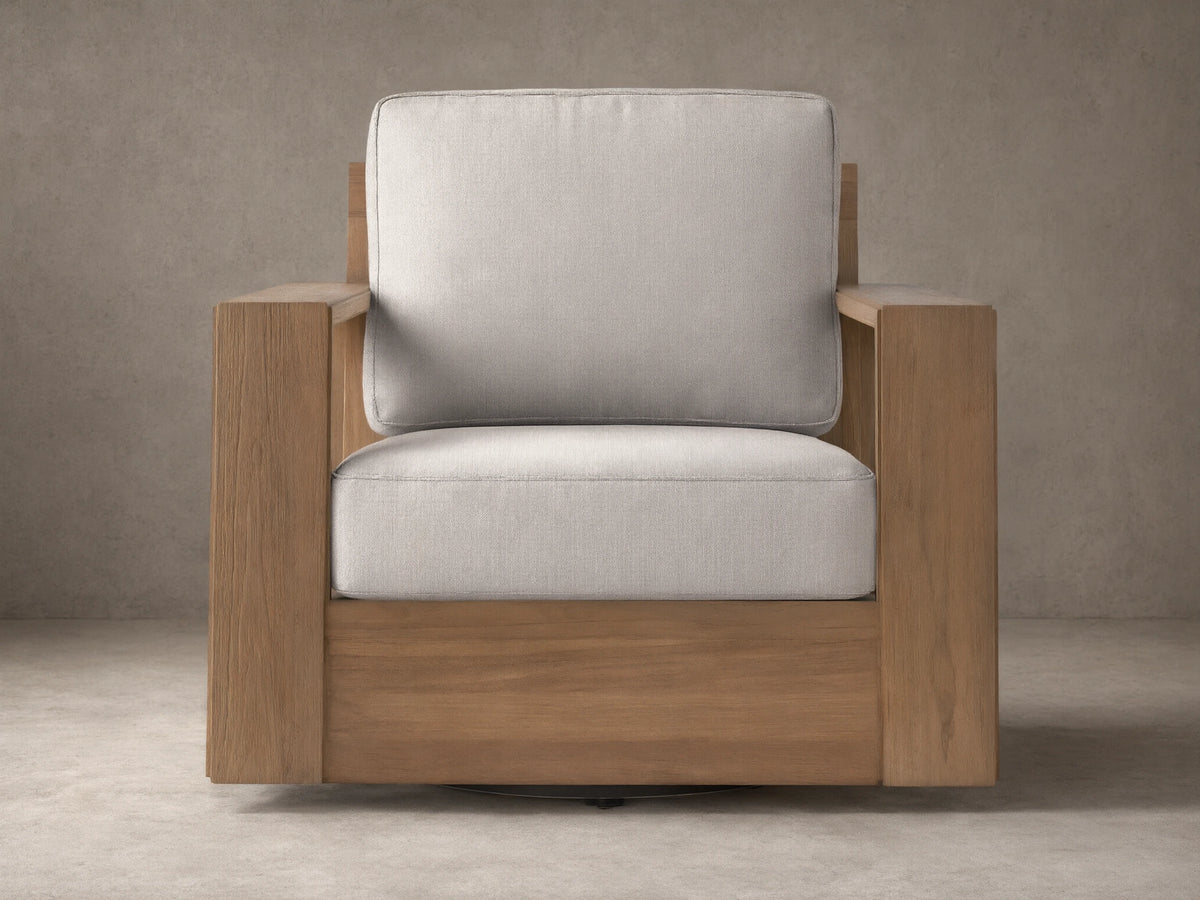 Canyon Outdoor Teak Swivel Chair