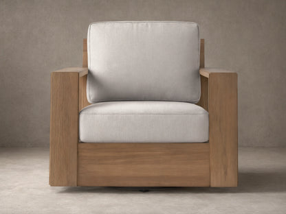 Canyon Outdoor Teak Swivel Chair
