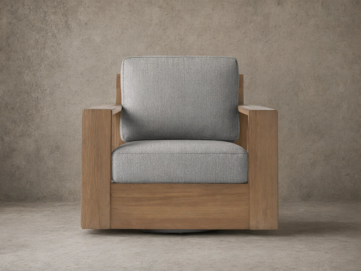 Canyon Outdoor Teak Swivel Chair