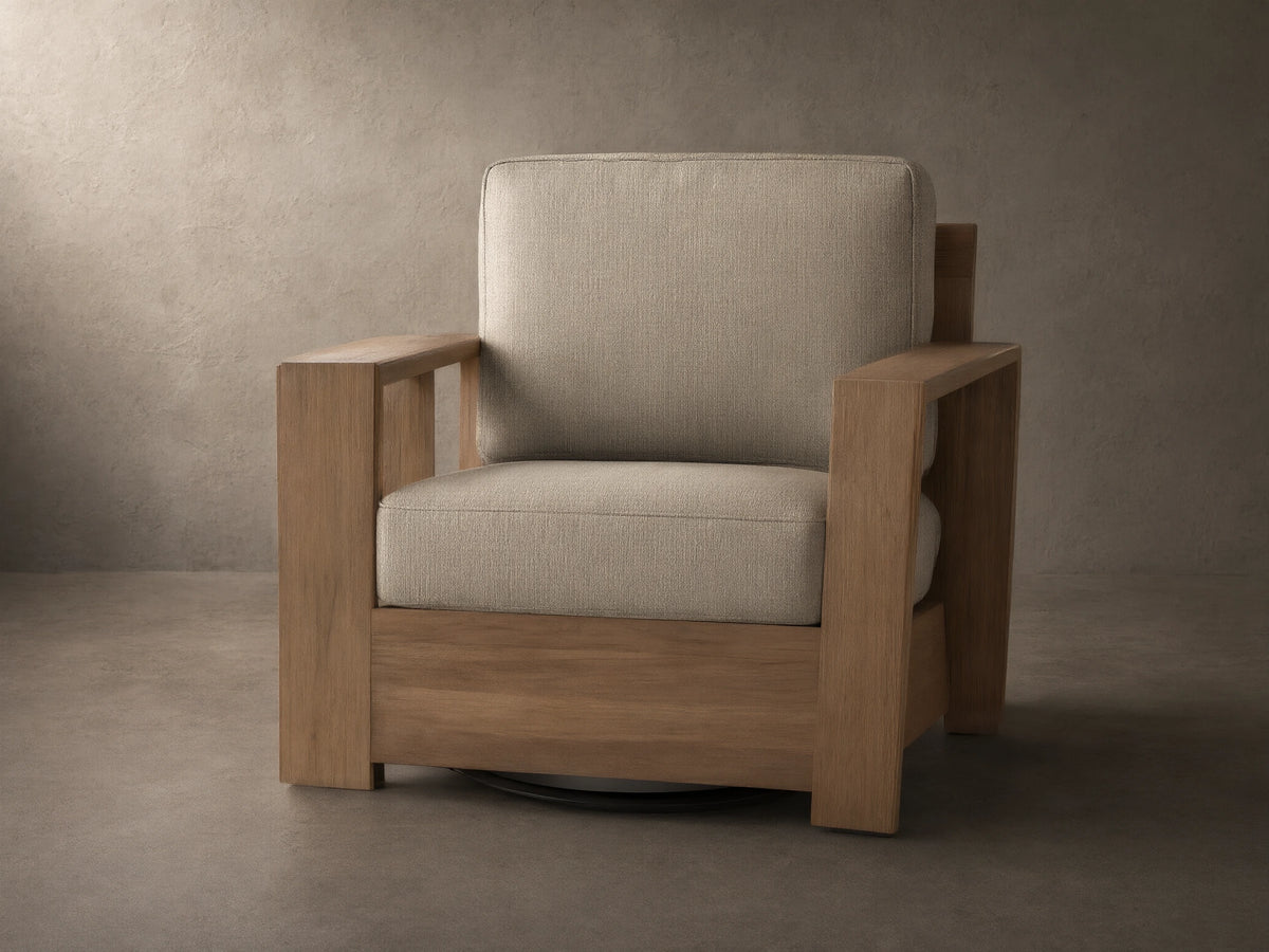 Canyon Outdoor Teak Swivel Chair
