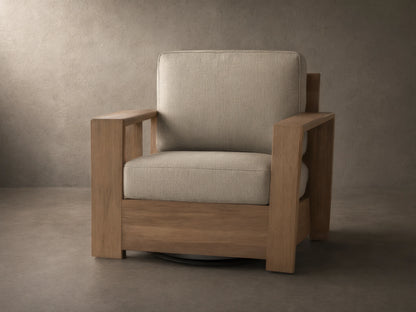 Canyon Outdoor Teak Swivel Chair