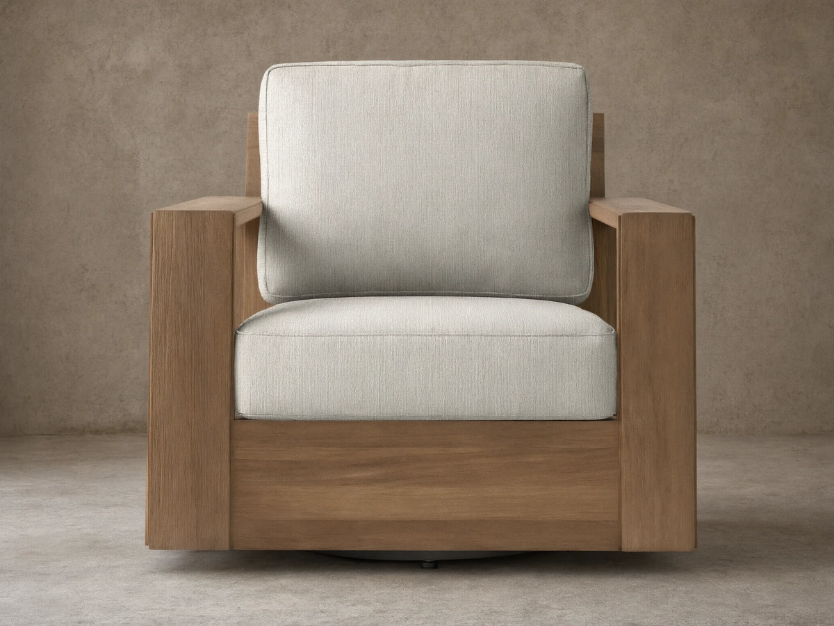 Canyon Outdoor Teak Swivel Chair