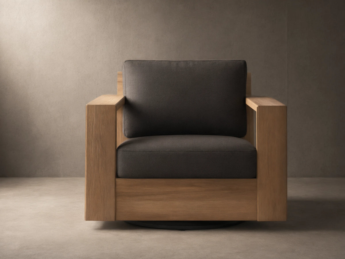 Canyon Outdoor Teak Swivel Chair
