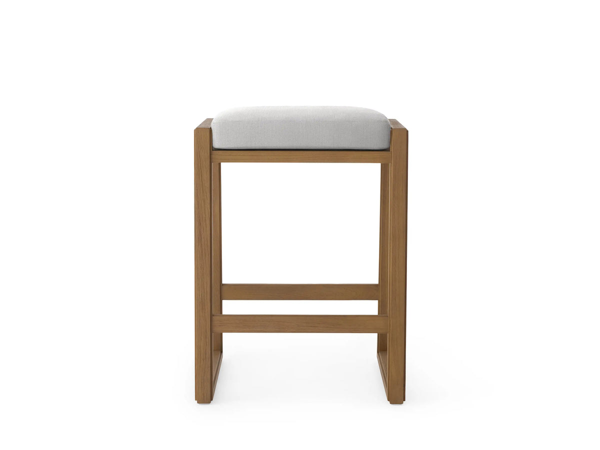 Canyon Outdoor Teak Backless Barstool