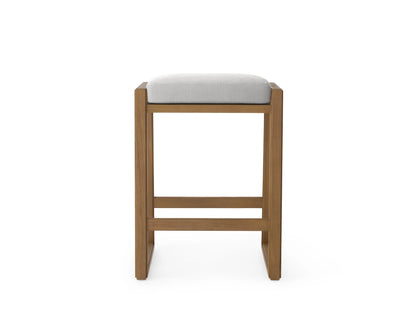 Canyon Outdoor Teak Backless Barstool