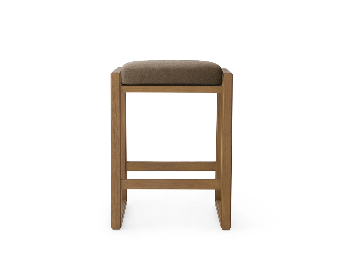 Canyon Outdoor Teak Backless Barstool