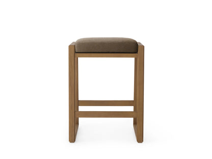 Canyon Outdoor Teak Backless Barstool