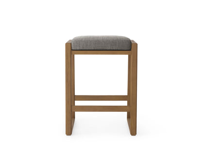 Canyon Outdoor Teak Backless Barstool