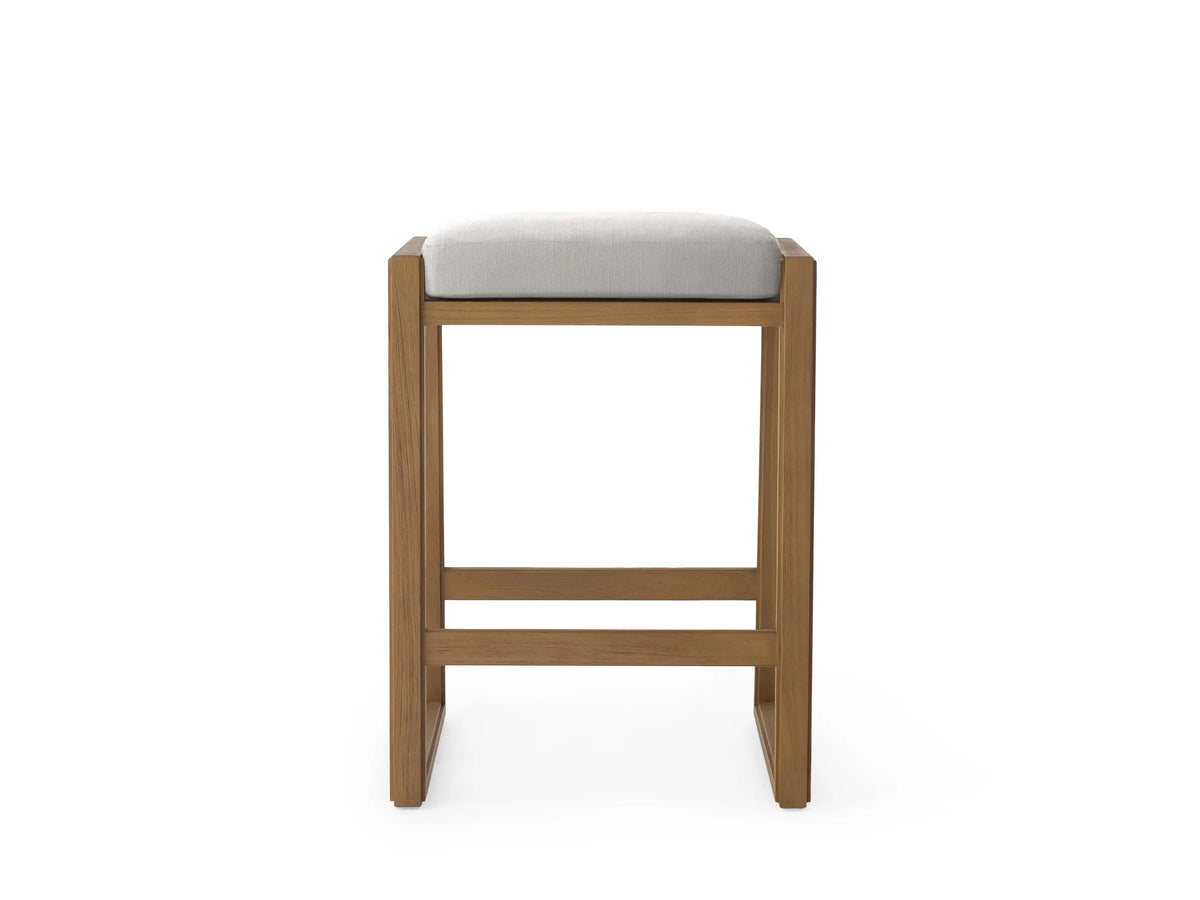 Canyon Outdoor Teak Backless Barstool