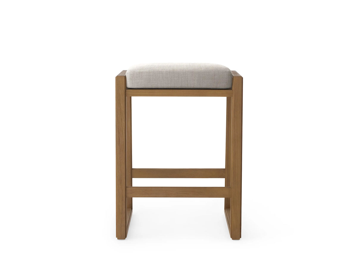 Canyon Outdoor Teak Backless Barstool
