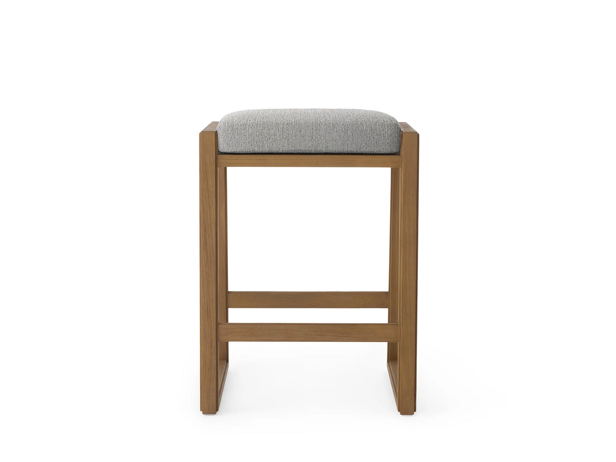Canyon Outdoor Teak Backless Barstool