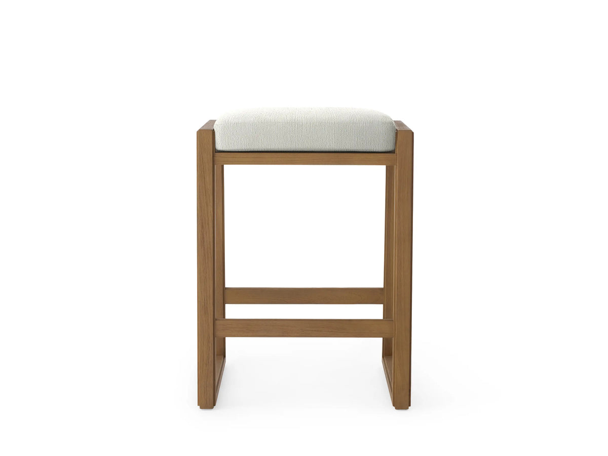 Canyon Outdoor Teak Backless Barstool