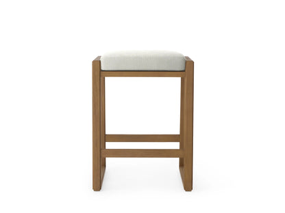 Canyon Outdoor Teak Backless Barstool