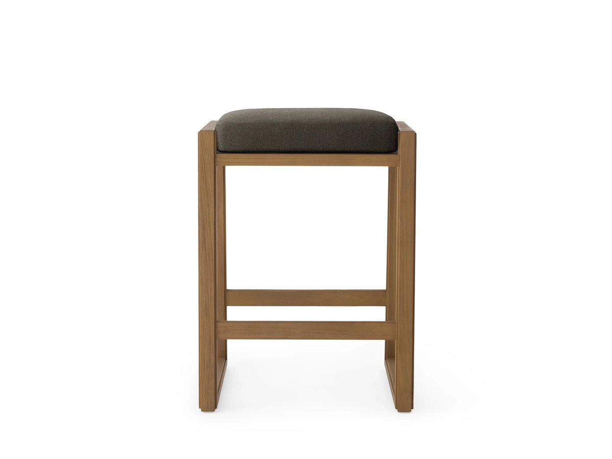 Canyon Outdoor Teak Backless Barstool