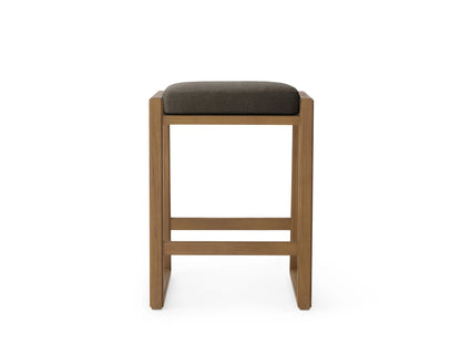 Canyon Outdoor Teak Backless Barstool