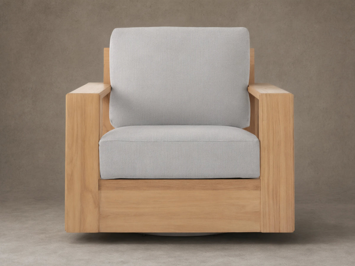 Canyon Outdoor Teak Swivel Chair