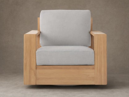 Canyon Outdoor Teak Swivel Chair