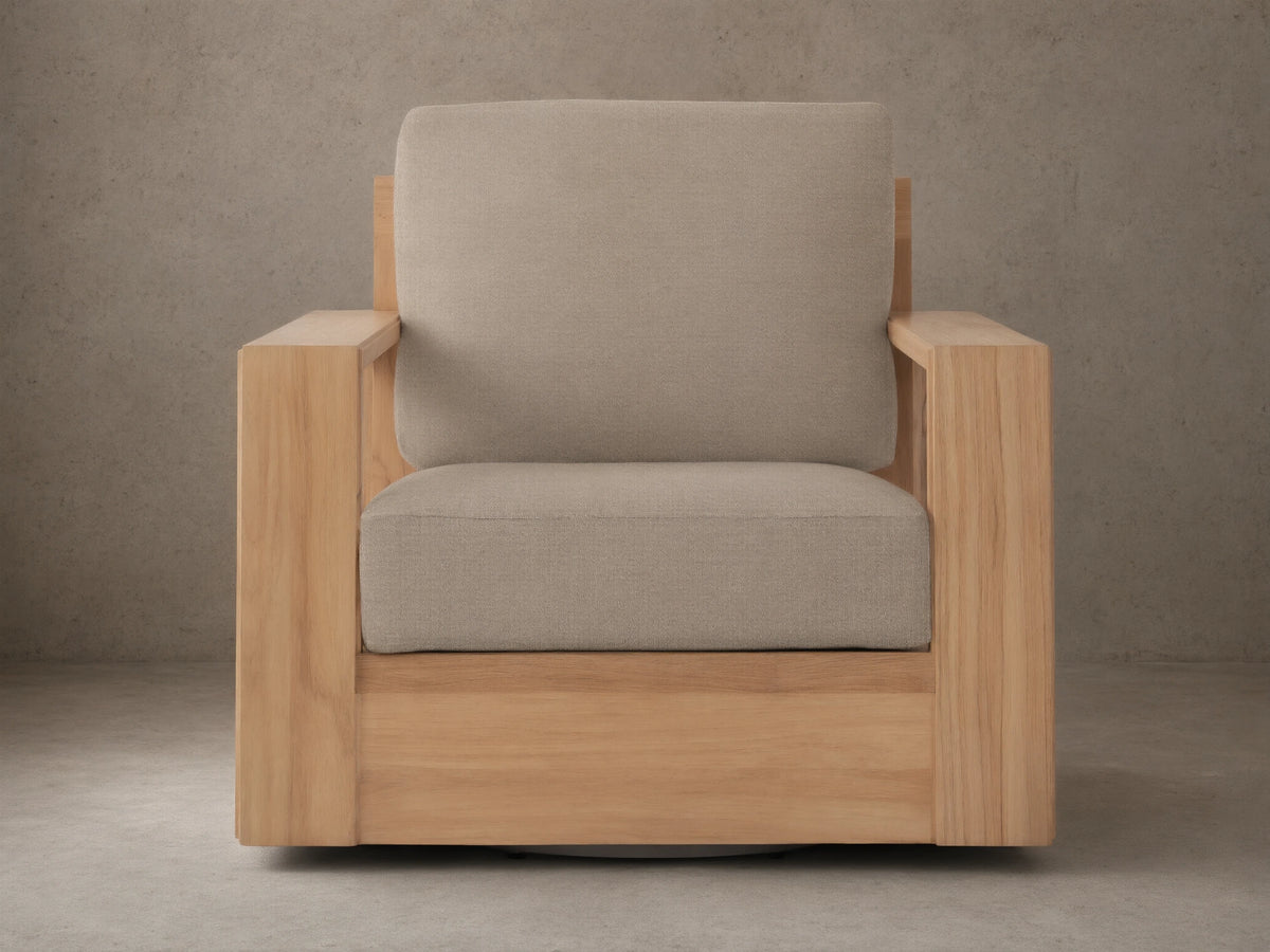 Canyon Outdoor Teak Swivel Chair