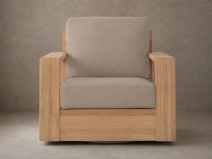 Canyon Outdoor Teak Swivel Chair