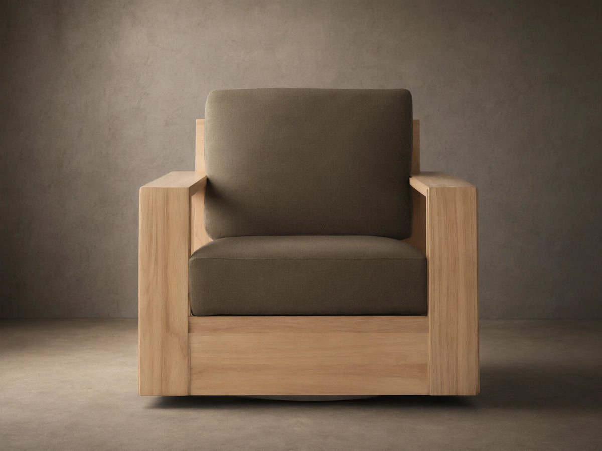 Canyon Outdoor Teak Swivel Chair