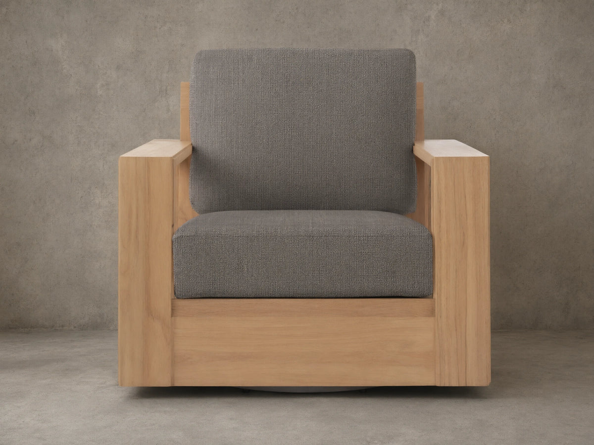 Canyon Outdoor Teak Swivel Chair