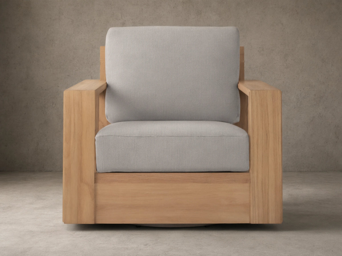 Canyon Outdoor Teak Swivel Chair