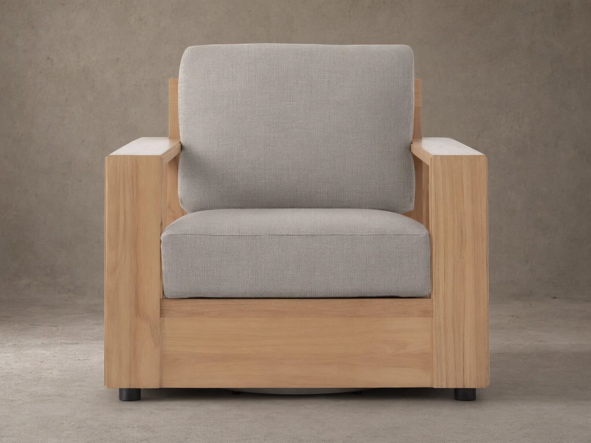 Canyon Outdoor Teak Swivel Chair