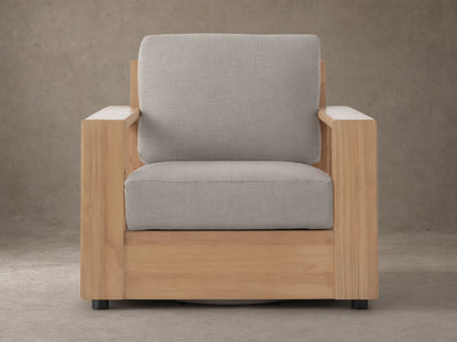 Canyon Outdoor Teak Swivel Chair