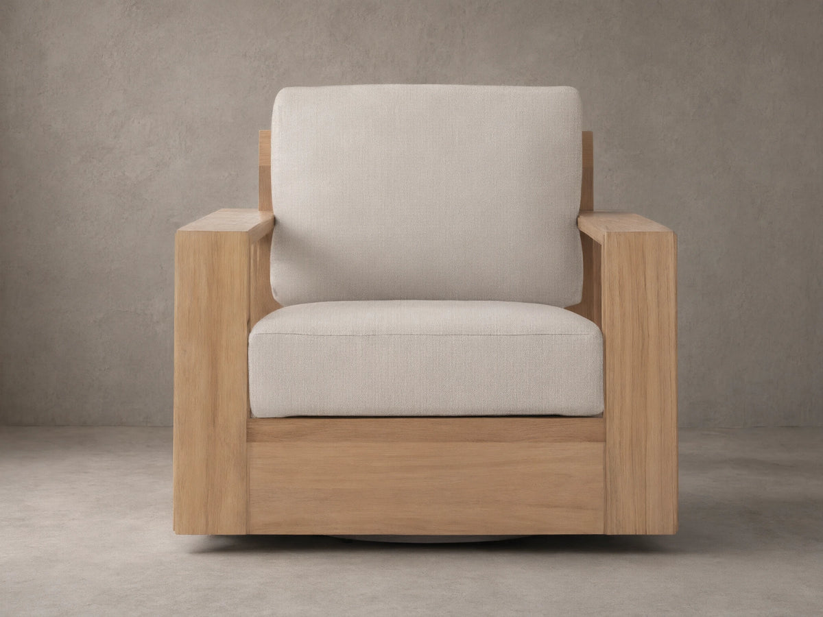 Canyon Outdoor Teak Swivel Chair
