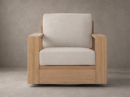 Canyon Outdoor Teak Swivel Chair