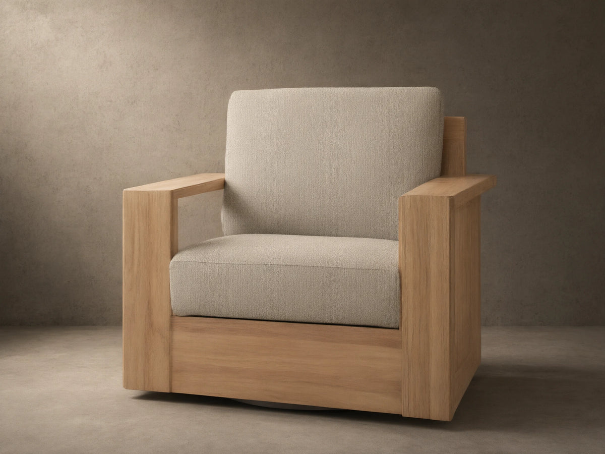 Canyon Outdoor Teak Swivel Chair