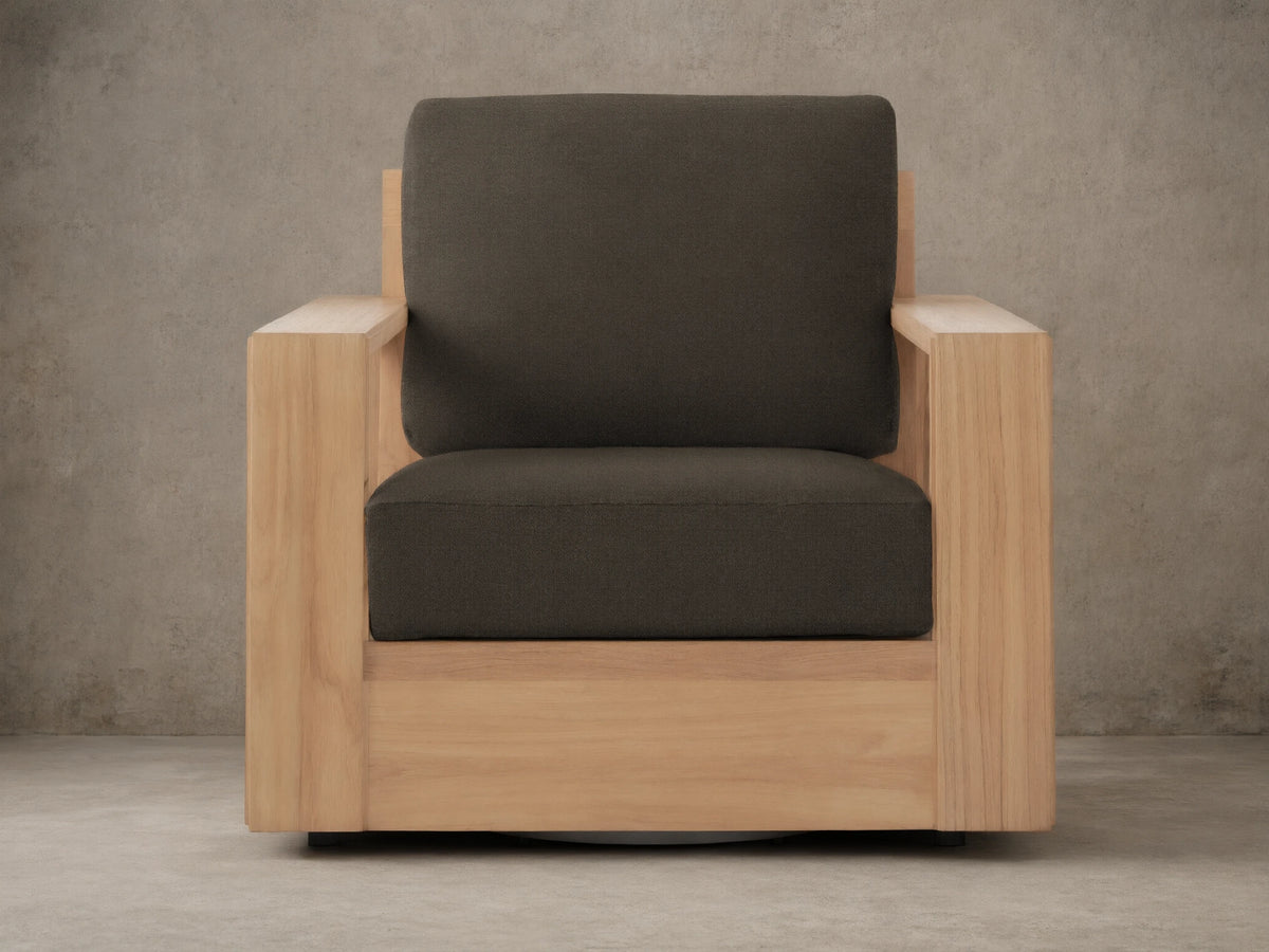 Canyon Outdoor Teak Swivel Chair