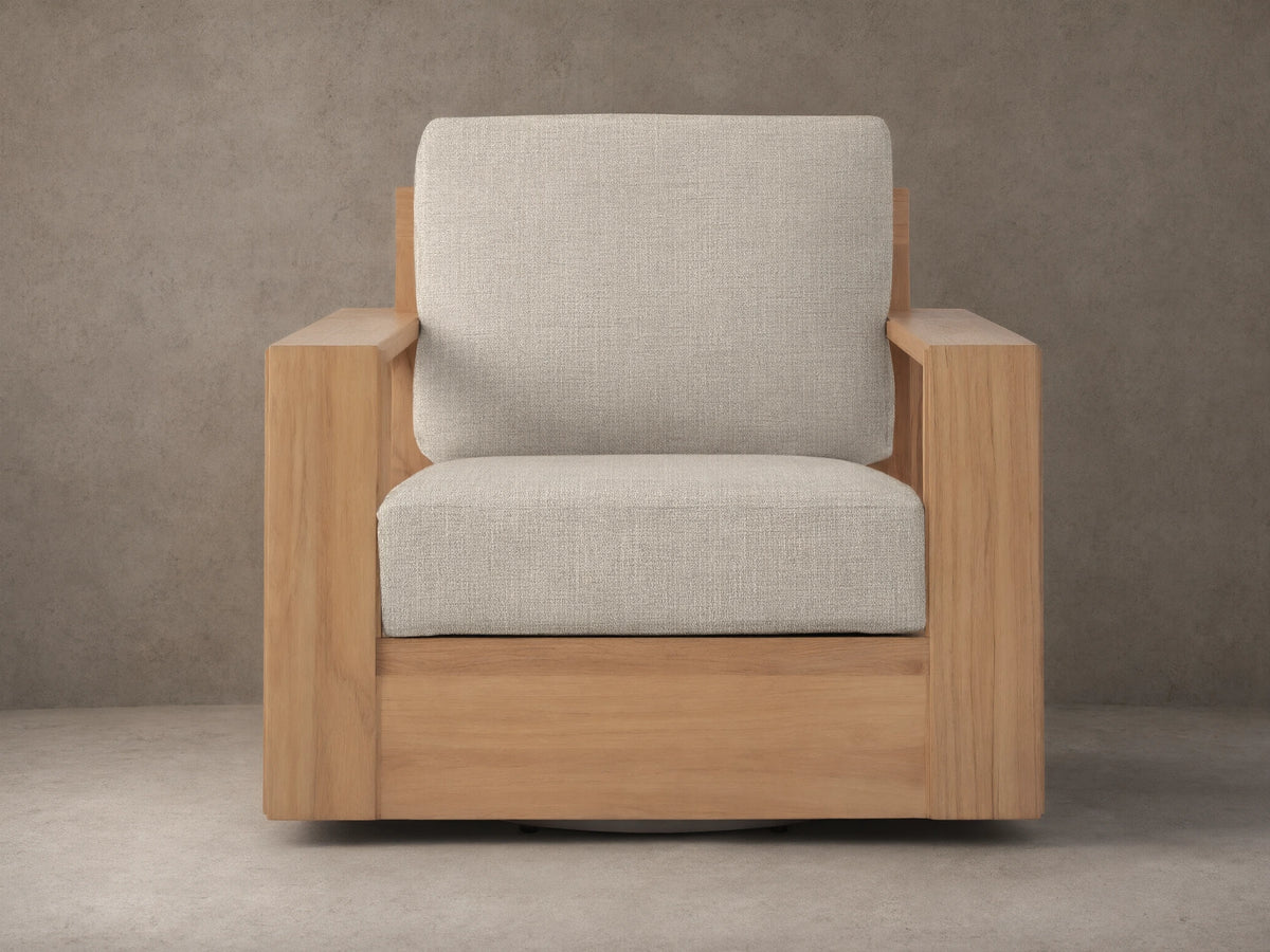 Canyon Outdoor Teak Swivel Chair