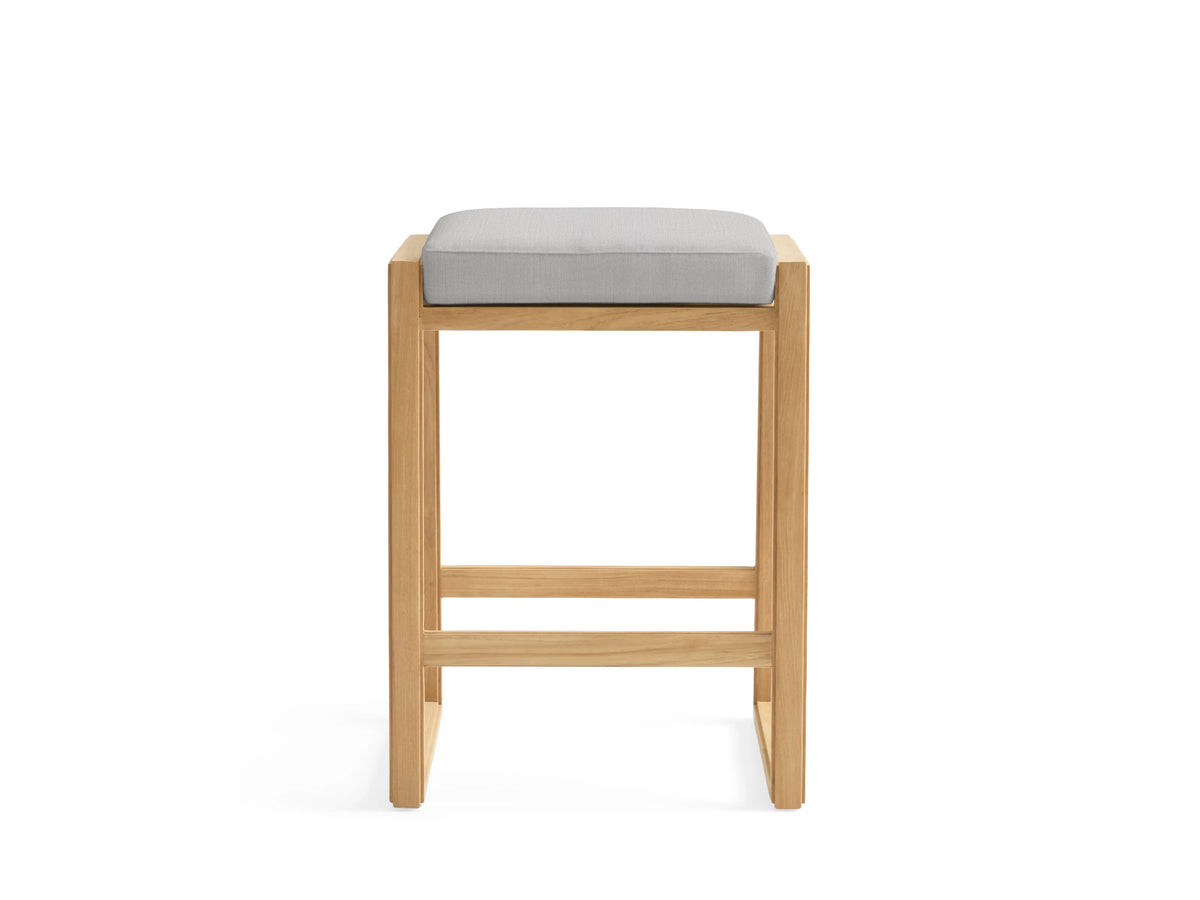 Canyon Outdoor Teak Backless Barstool
