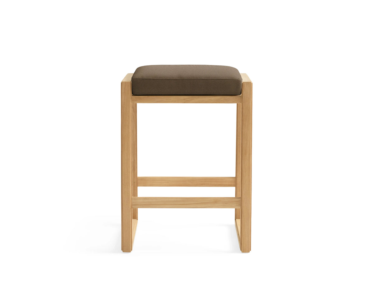 Canyon Outdoor Teak Backless Barstool