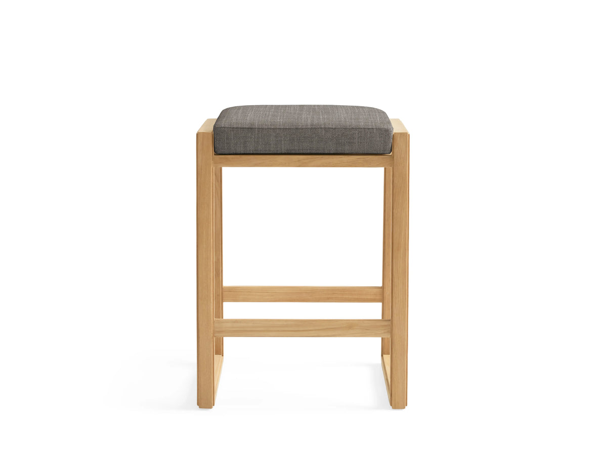 Canyon Outdoor Teak Backless Barstool