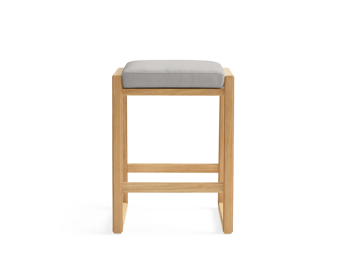 Canyon Outdoor Teak Backless Barstool
