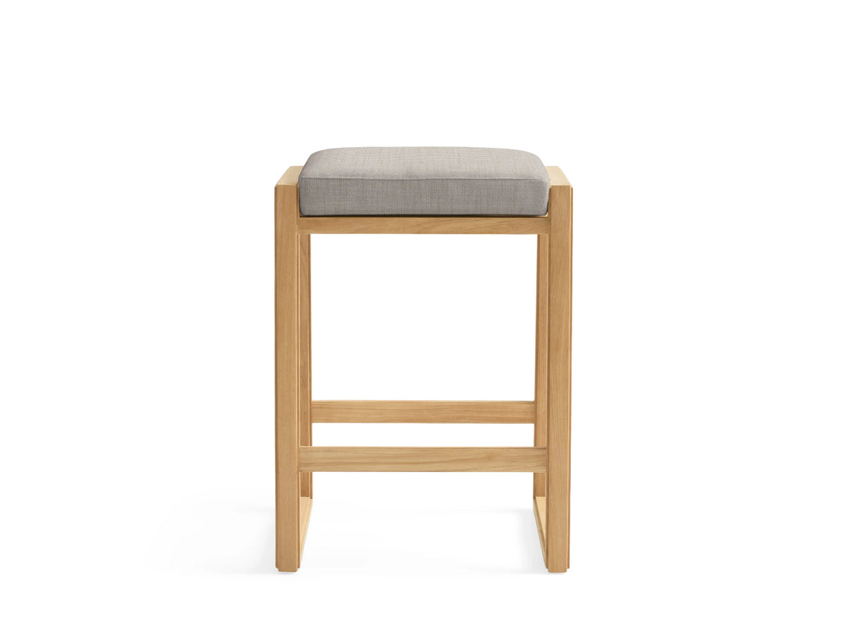 Canyon Outdoor Teak Backless Barstool