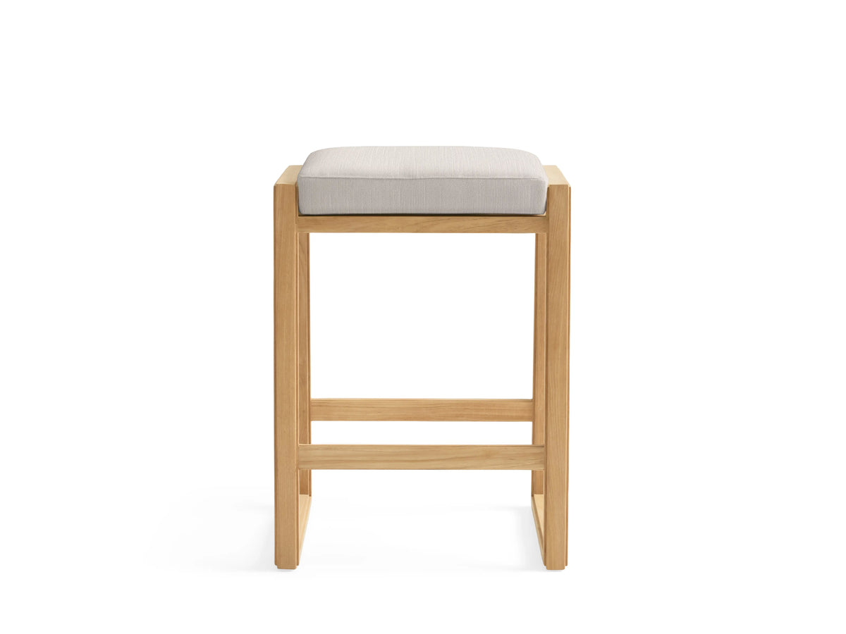 Canyon Outdoor Teak Backless Barstool