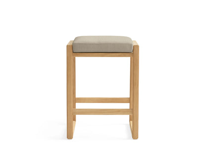 Canyon Outdoor Teak Backless Barstool