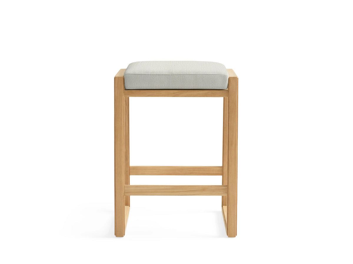 Canyon Outdoor Teak Backless Barstool