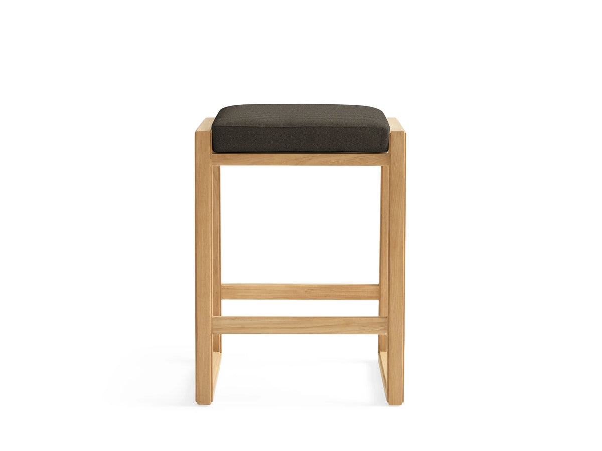 Canyon Outdoor Teak Backless Barstool